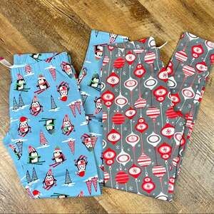 NEW Christmas Leggings 2 pc Penguin Ornament Sz S